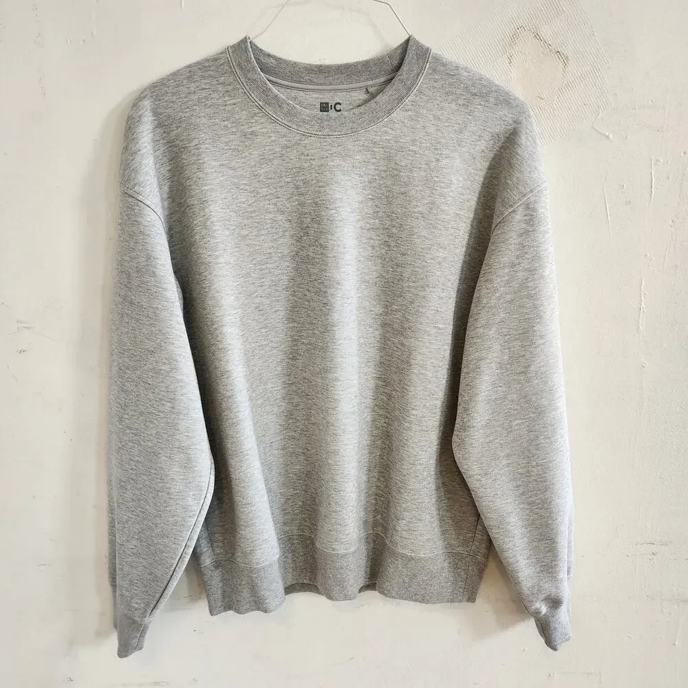 UNIQLO +C Clare Waight Keller Men’s M Gray Oversized Crewneck Sweatshirt Sweater